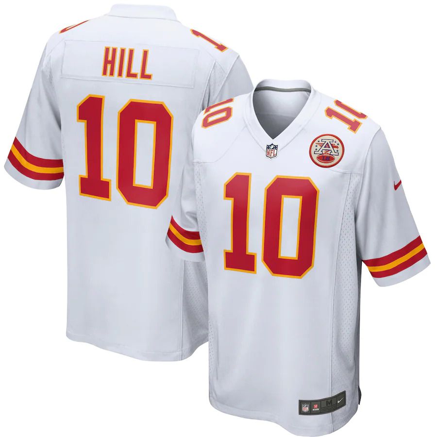 Men Kansas City Chiefs 10 Tyreek Hill Nike White Game Player NFL Jersey